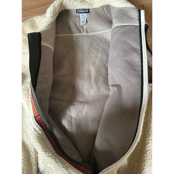 Patagonia Retro-X Vest Fleece/Sherpa Natural Deep Pile Cream Oatmeal Brown Sz XL - Picture 4 of 5